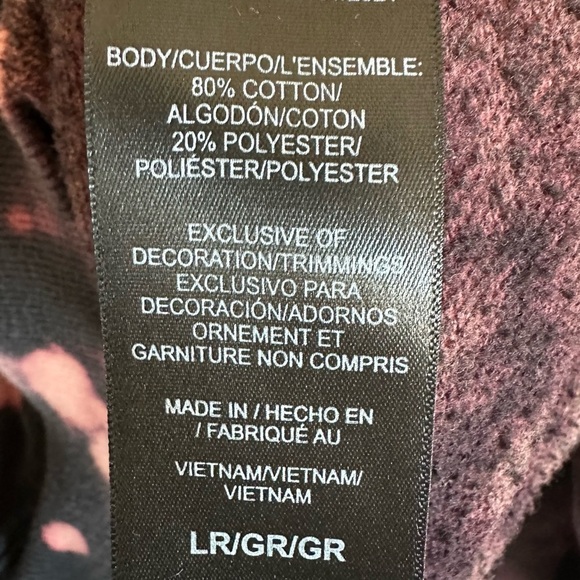 Dickies Hand Bleached Graphic Hoodie Sweatshirt Sz L One of a Kind - Picture 11 of 12